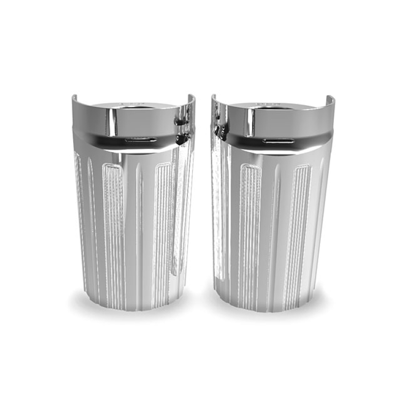 ARLEN NESS, FORK BOOTS 10-GAUGE. CHROME CNC MACHINED ALUMINUM LIGHTWEI 958806