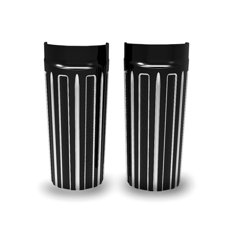 ARLEN NESS, FORK BOOTS 10-GAUGE +2&quot;. BLACK CONTRAST MACHINED BLACK CON 958807