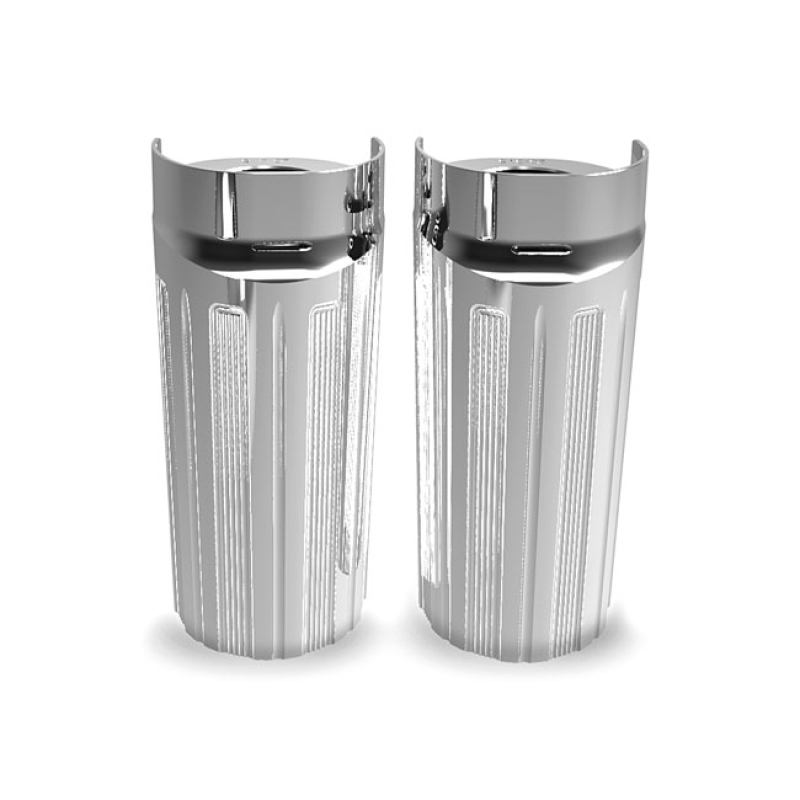 ARLEN NESS, FORK BOOTS 10-GAUGE +2&quot;. CHROME CNC MACHINED ALUMINUM LIGH 958808