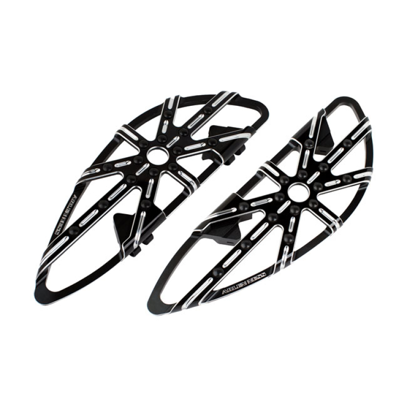 ARLEN NESS, 10-GAUGE RIDER FLOORBOARDS. BLACK CC BLACK ANODIZED CONTRA 958828