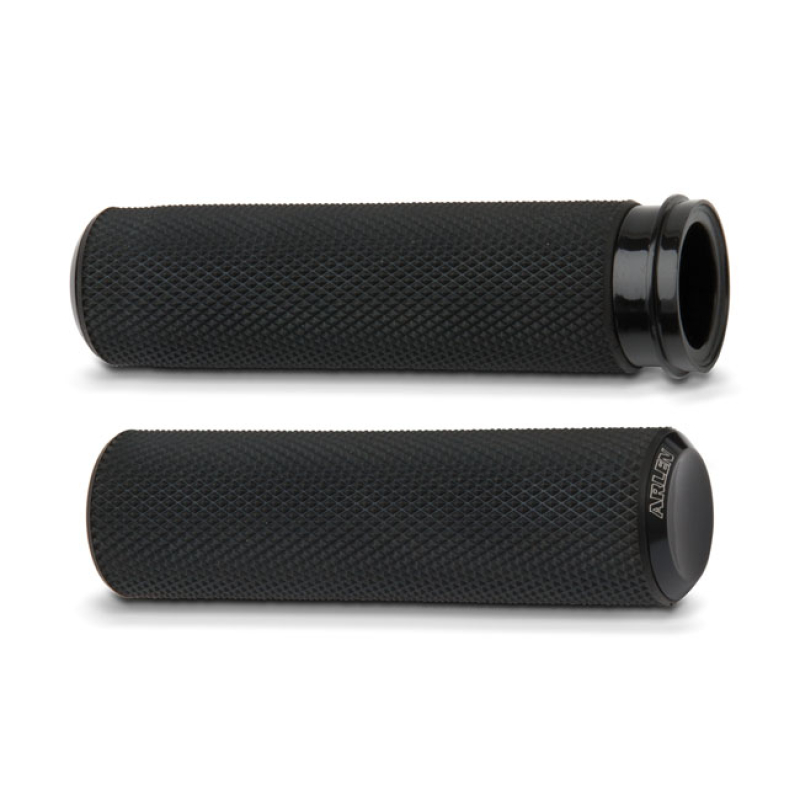 ARLEN NESS, KNURLED FUSION GRIPS, BLACK BLACK ANODIZED. PLAIN END CAPS 958968