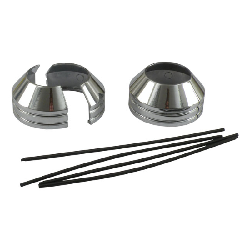 2-PIECE CHROME FORK BOOT COVERS 960064