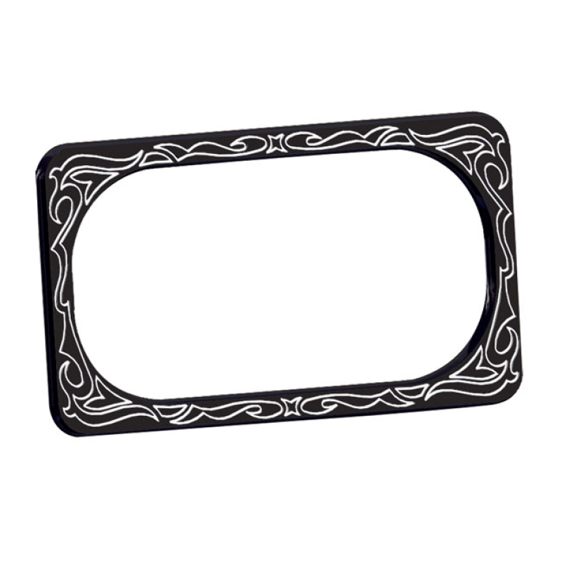 NESS BILLET ALU LICENSE PLATE FRAME, ENGRAVED 960089