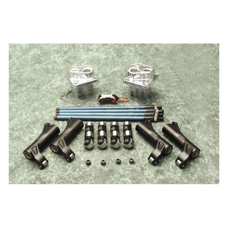 JIMS, SHOVEL THROUGH PUSHROD OILER KIT. CHROME WITH CHROME PLATED TAPP 961377