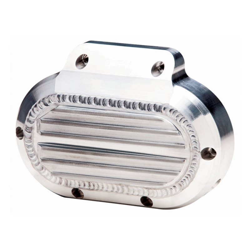 JIMS, HANDCRAFTED BILLET TRANSMISSION END COVER. ANODIZED BRIGHT DIPPE 962011