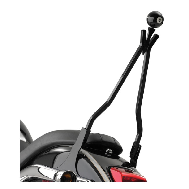 CYCLE VISIONS MULTITUDE STICK SISSY BAR 18" BLACK BLACK POWDER COATED. 968265