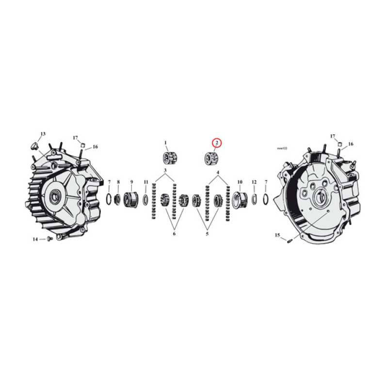 BEARING ASSY, PINION SHAFT +.0010" RIGHT SIDE CASE 971219