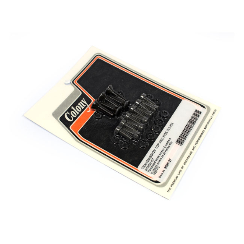 COLONY, TRANSMISSION TOP &amp; SIDE COVER SCREW KIT. BLACK BLACK PARKERIZE 971499