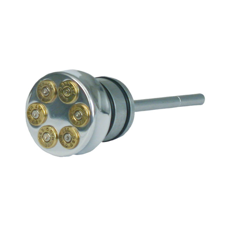 CVP, OIL TANK FILL PLUG, WITH DIPSTICK. BULLET. POLISHED CNC MACHINED 972912
