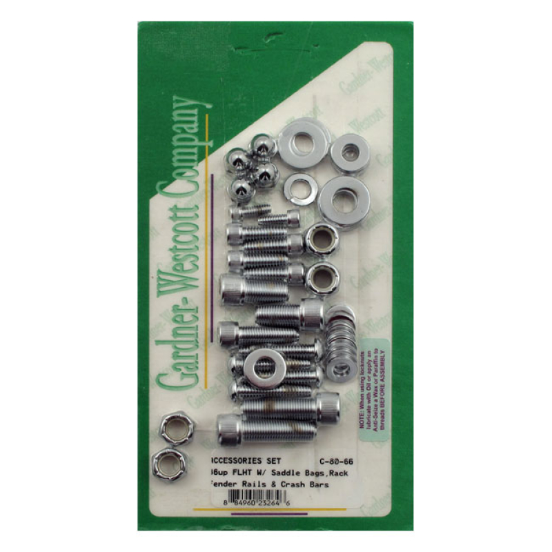 GARDNER-WESCOTT, SADDLEBAG MOUNT SET. CHROME CHROME PLATED. KIT INCLUD 977173