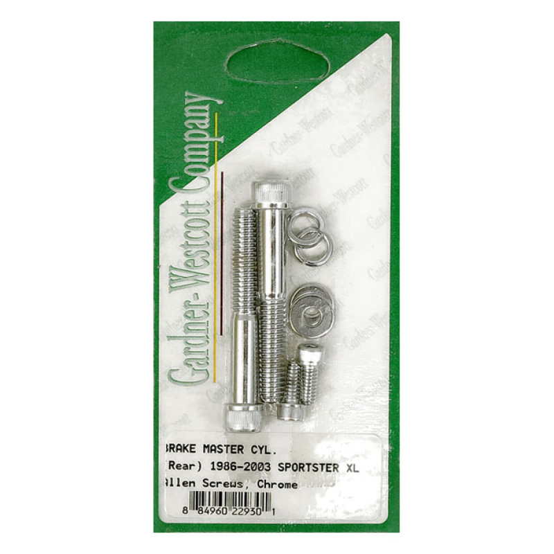 BRAKE MASTER CYL MOUNT & REAR COVER CHROME, COARSE THREAD 977320