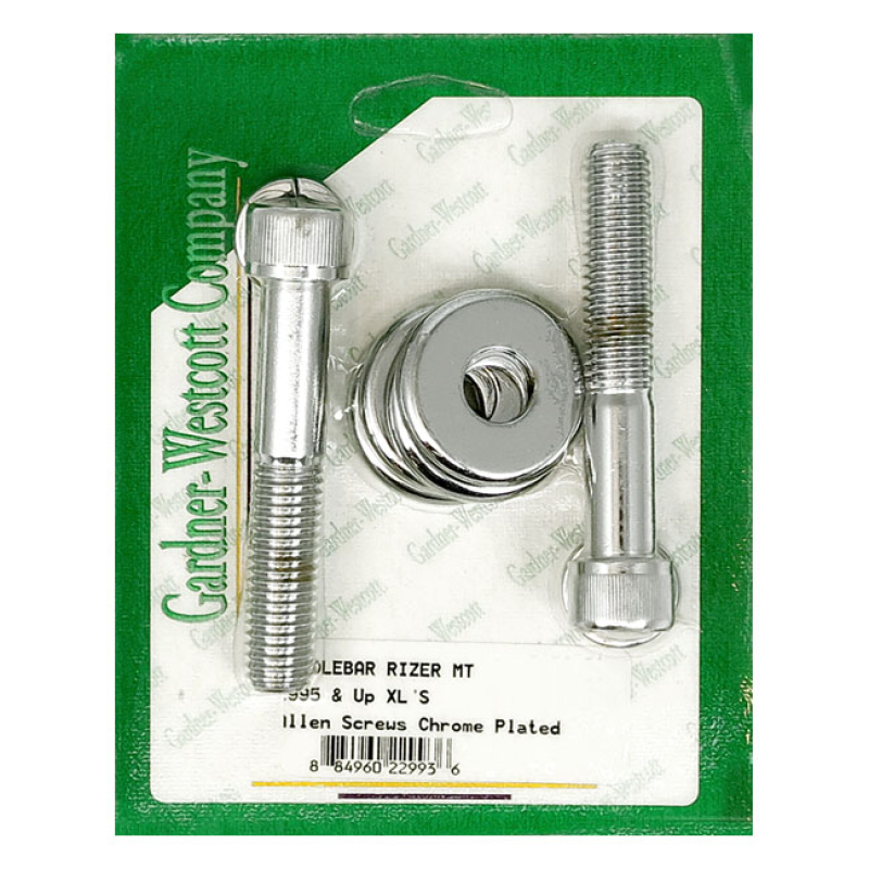 HANDLEBAR RISER MOUNT KIT CHROME; ALLEN HEAD WITH CUP WASHERS 977370