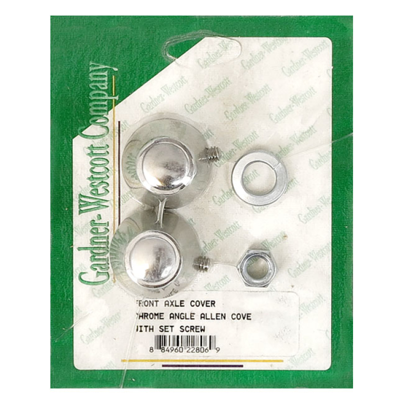 FRONT AXLE ALLEN COVERS CHROME, TAPERED ALLEN COVERS WITH SCREW MOUNT 977685