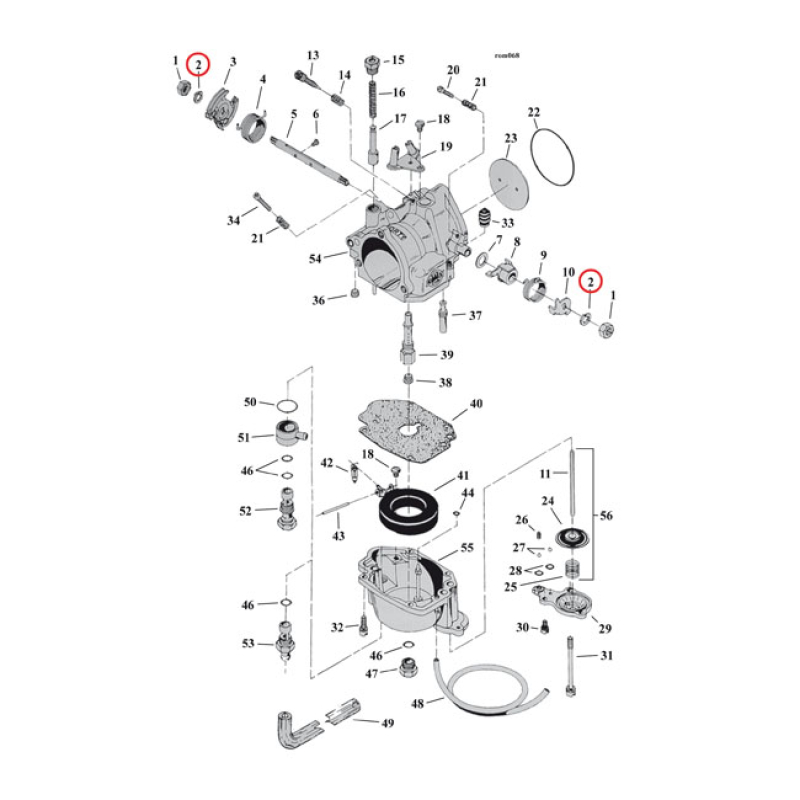 S&S, LOCKWASHER, THROTTLE SHAFT E/G CARBS. (2 USED) 977859