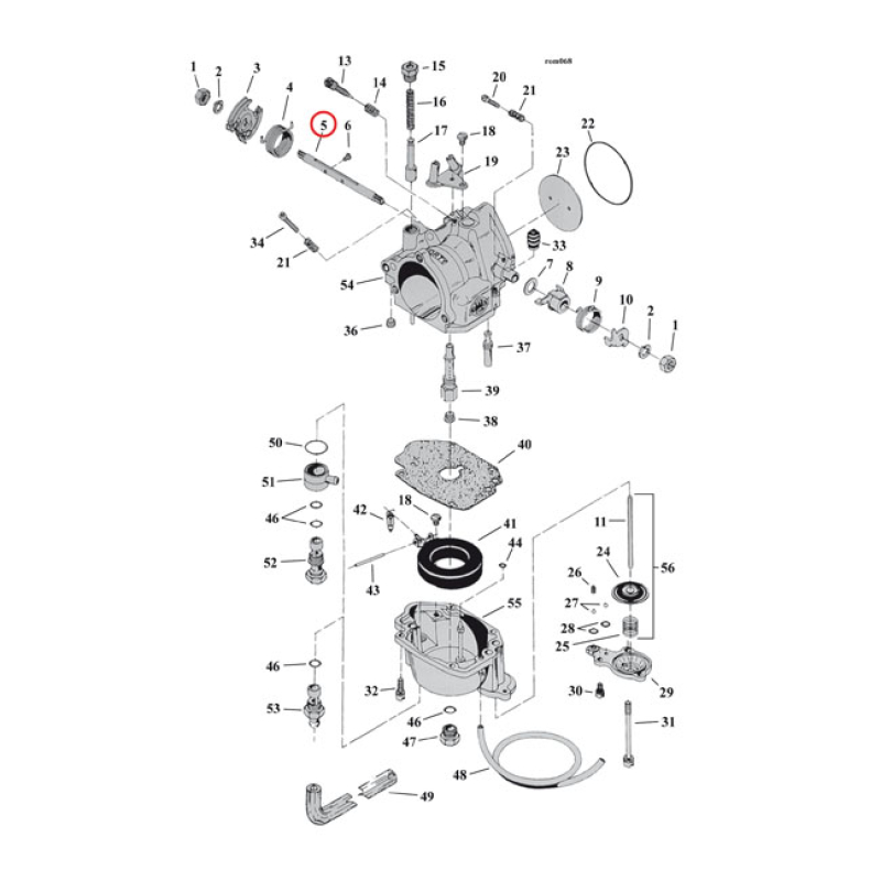 S&S, THROTTLE SHAFT, G-CARB INCL. 2X 977864 SCREWS 977863