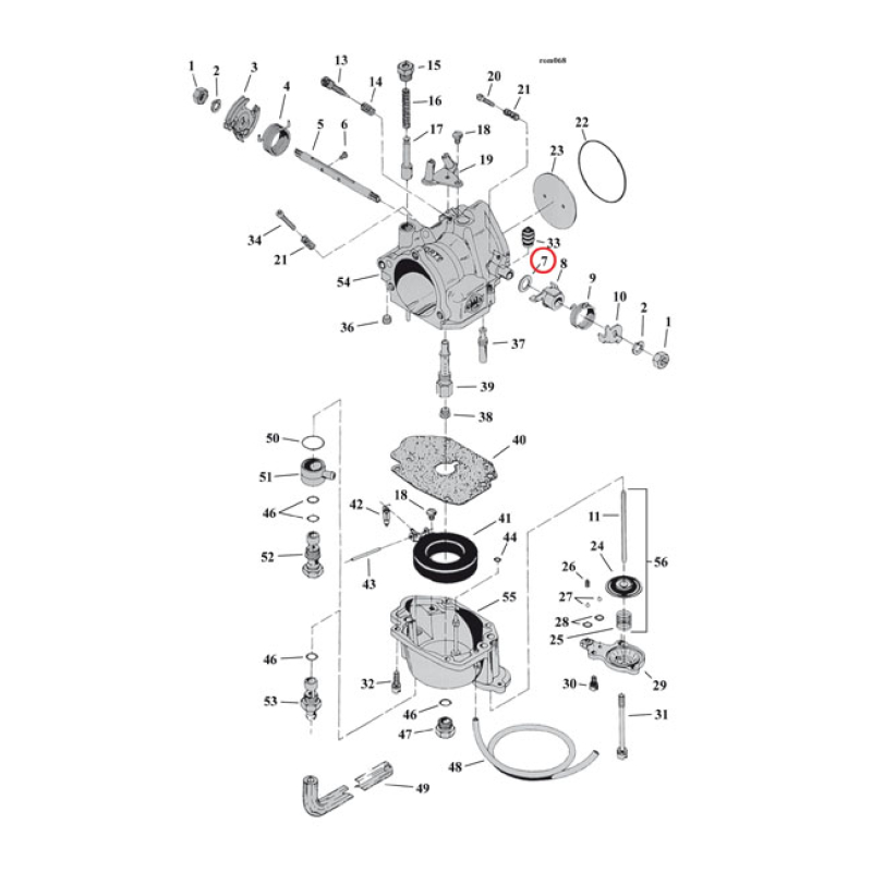 S&S NYLON WASHER, THROTTLE SHAFT 977865