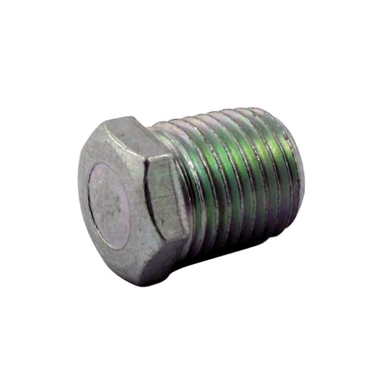 PAUGHCO, 1/4" NPT HEX GAS TANK PLUG ZINC PLATED STEEL. USED TO PLUG PE 980216