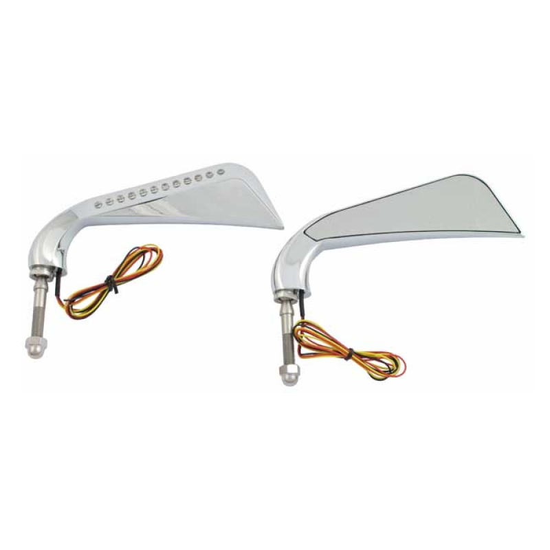 CALIFORNIA LED TURN SIGNAL MIRROR SET. CHROME 980603