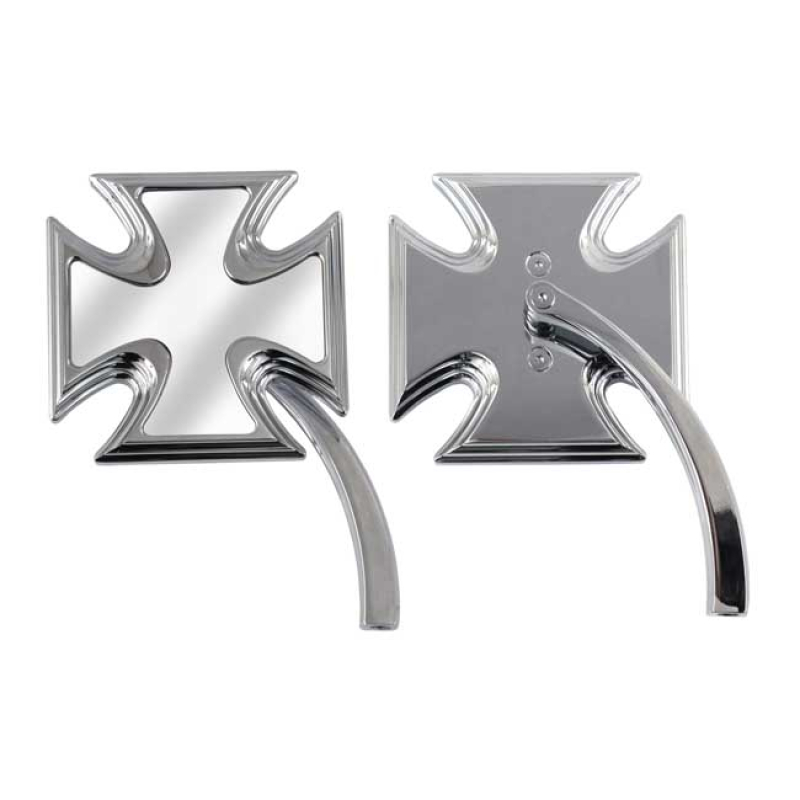 MIRROR, MAGNI, LEFT OR RIGHT CHROME MALTESER CROSS 980650