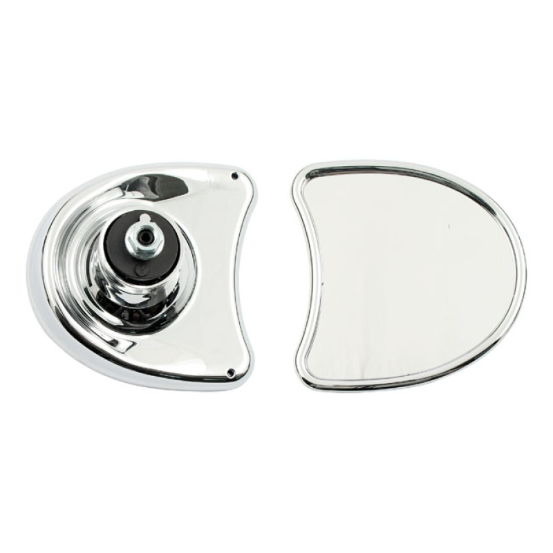 TOURING FAIRING MOUNT MIRROR KIT. SINGLE VISION, CHROME CHROME. FITS A 980780