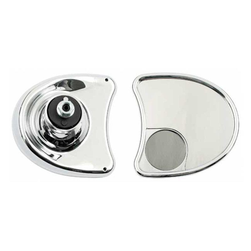 TOURING FAIRING MOUNT MIRROR KIT. DUAL VISION, CHROME CHROME. FITS ALL 980782