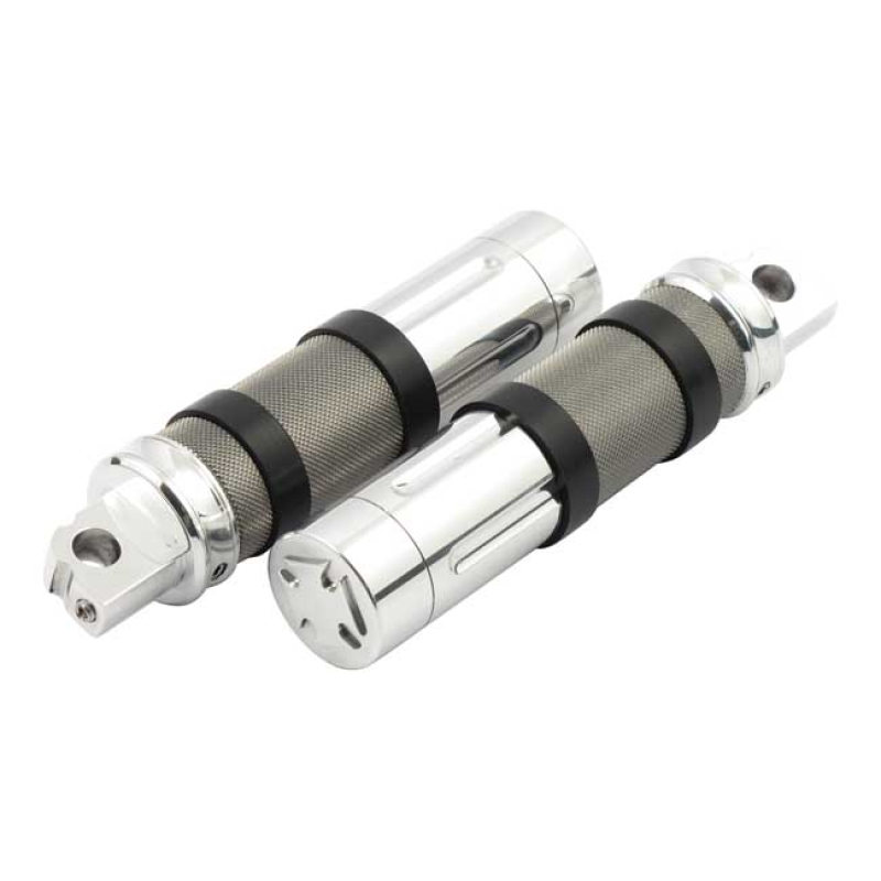 HELLS KITCHEN CHOPPERS, YOUNG GUN FOOTPEGS. MALTESE CROSS POLISHED ALU 982068