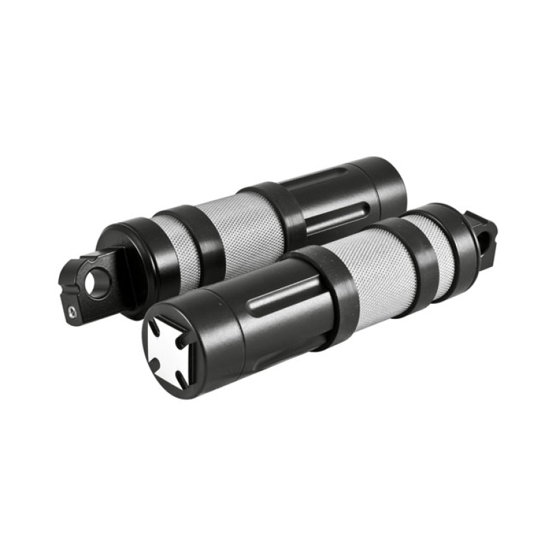 HELLS KITCHEN CHOPPERS, YOUNG GUN FOOTPEGS. MALTESE CROSS BLACK POWDER 982073