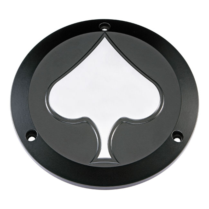 HELLS KITCHEN CHOPPERS, DERBY COVER SPADE. BLACK CNC MACHINED FROM BIL 982265