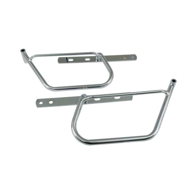 LONGRIDE, SADDLEBAG HOLDER. CHROME MOUNTING BRACKETS FOR LONGRIDE SADD 986311