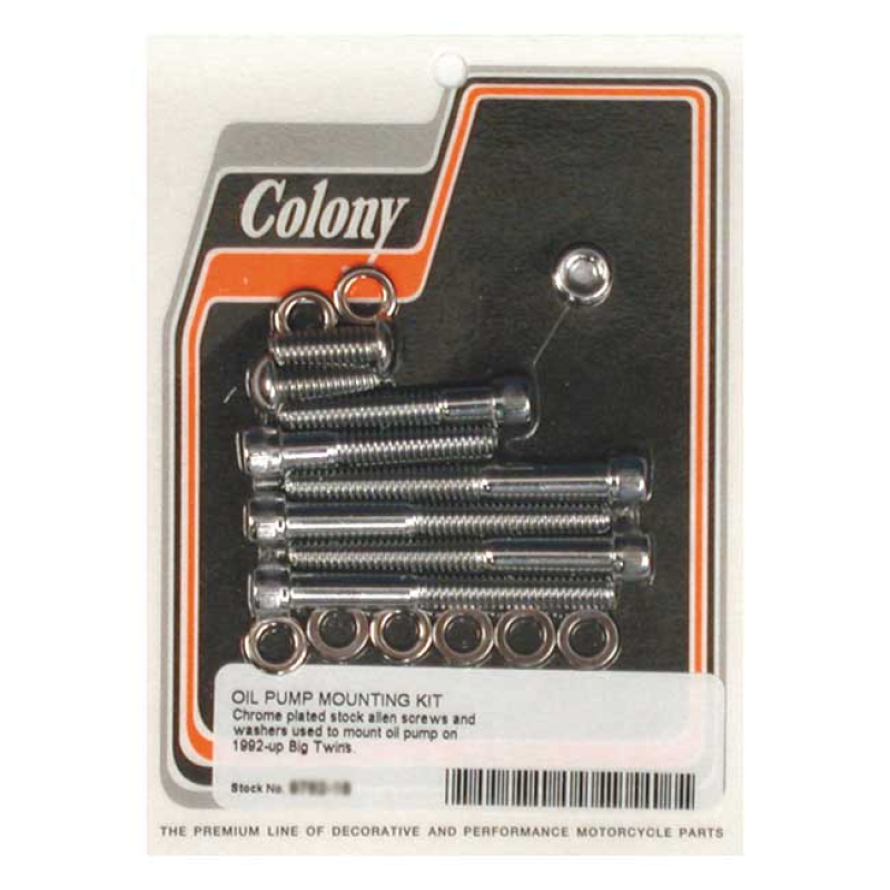 COLONY OIL PUMP MOUNT KIT ALLEN CHROME 989087