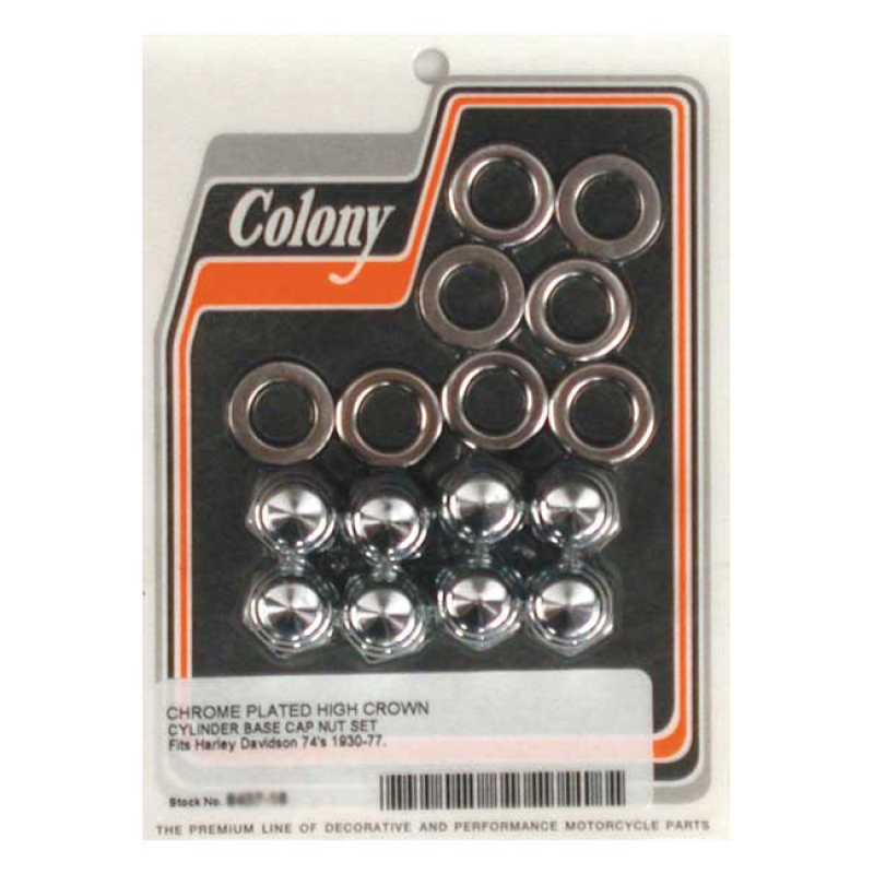 COLONY CYL BASE NUT KIT CAP STYLE, CHROME 989110