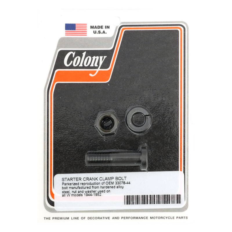 COLONY KICKSTARTER ARM BOLT KIT BLACK PARKERIZED; FORGED STEEL 989111