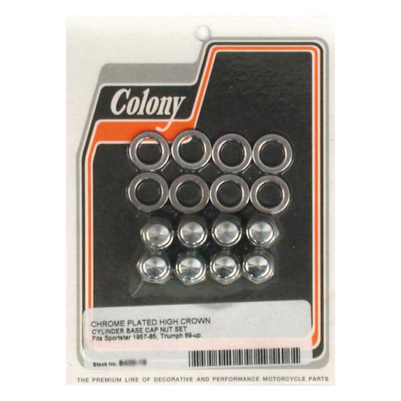 COLONY CYL BASE NUT KIT CAP STYLE, CHROME 989121