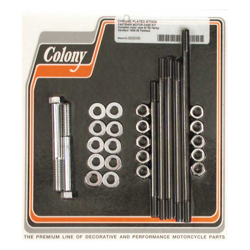 COLONY CRANKCASE BOLT KIT CHROME, STOCK STYLE 989274