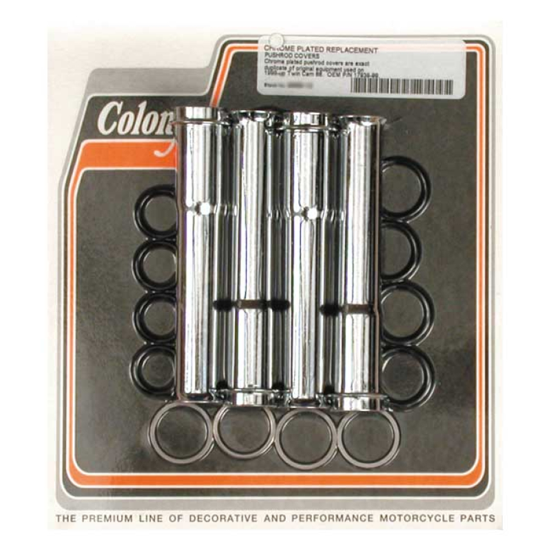 COLONY, 99-UP LOWER PUSHROD COVER SET CHROME PLATED OEM STYLE REPRODUC 989322