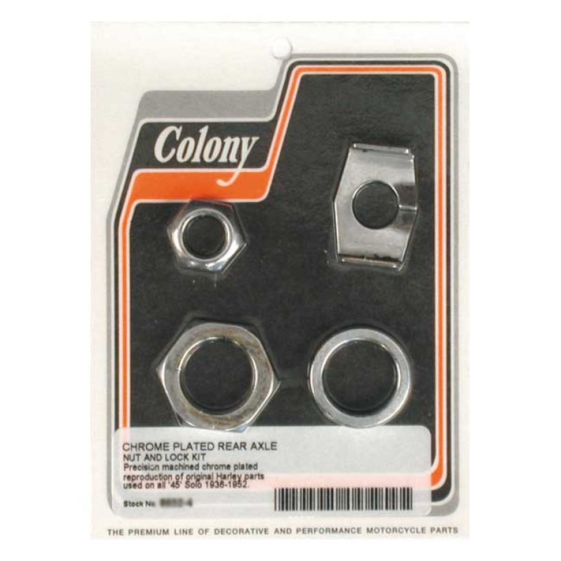 COLONY REAR AXLE NUT & LOCK KIT 989370