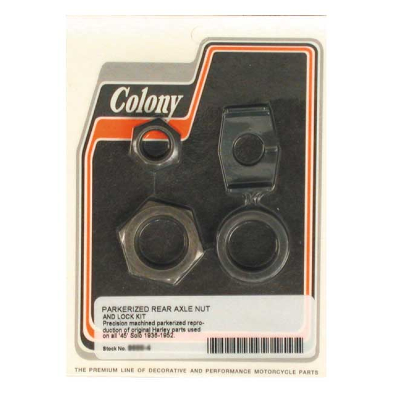 COLONY REAR AXLE NUT & LOCK KIT 989372
