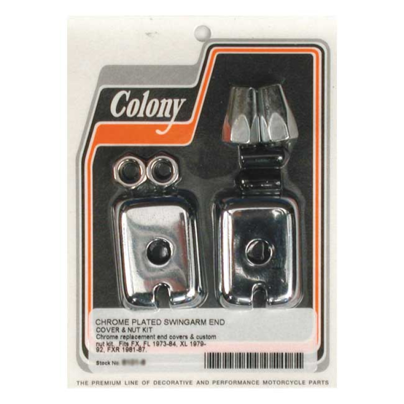 COLONY SWINGARM END CAP & NUT KIT 989390