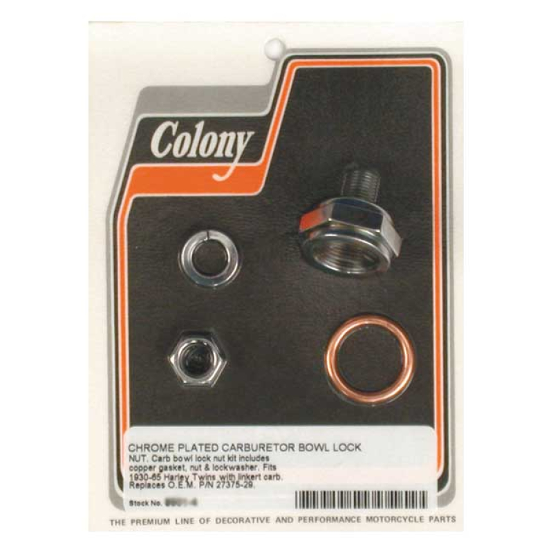 COLONY LINKERT CARB BOWL LOCK NUT KIT 989485