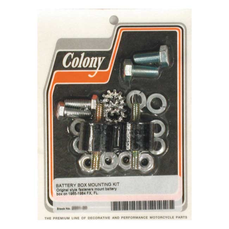 COLONY, BATTERY BOX MOUNT KIT OEM REPRODUCTION HARDWARE. 989647