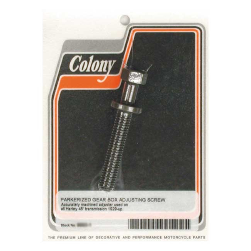 COLONY, TRANSMISSION ADJUSTER BOLT. BLACK PARKERIZED QUALITY REPRODUCT 989714