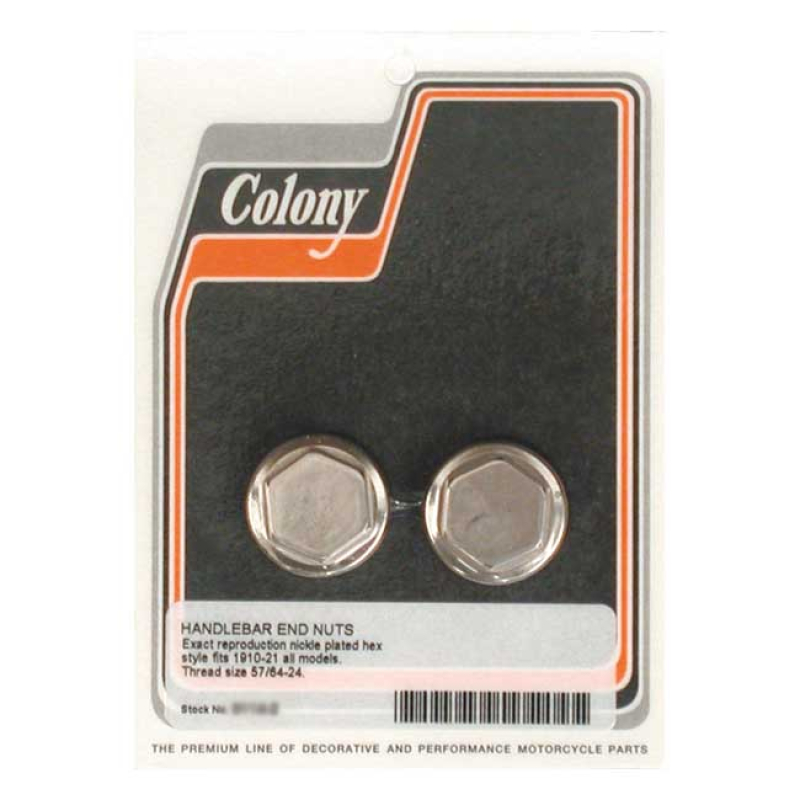 COLONY HANDLEBAR END PLUGS EARLY REPRODUCTION; SCREW-IN; 57/64-24 THRE 989778
