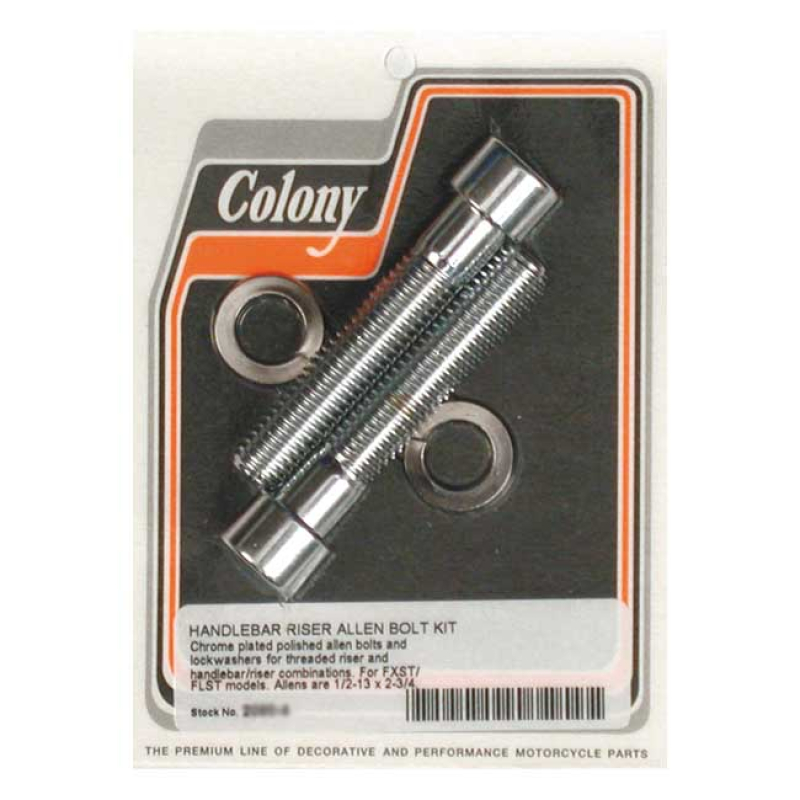 COLONY RISER BOLT SET CHROME ALLEN, 1/2-13 X 2 3/4 989790
