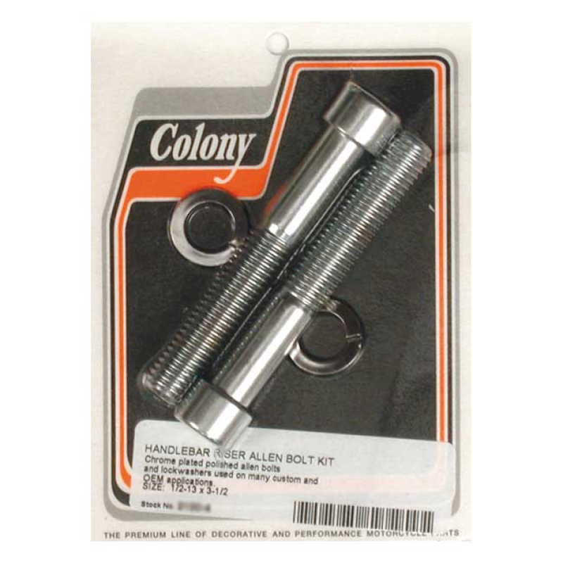 COLONY RISER BOLT SET CHROME ALLEN, 1/2-13 X 3 1/2 989796