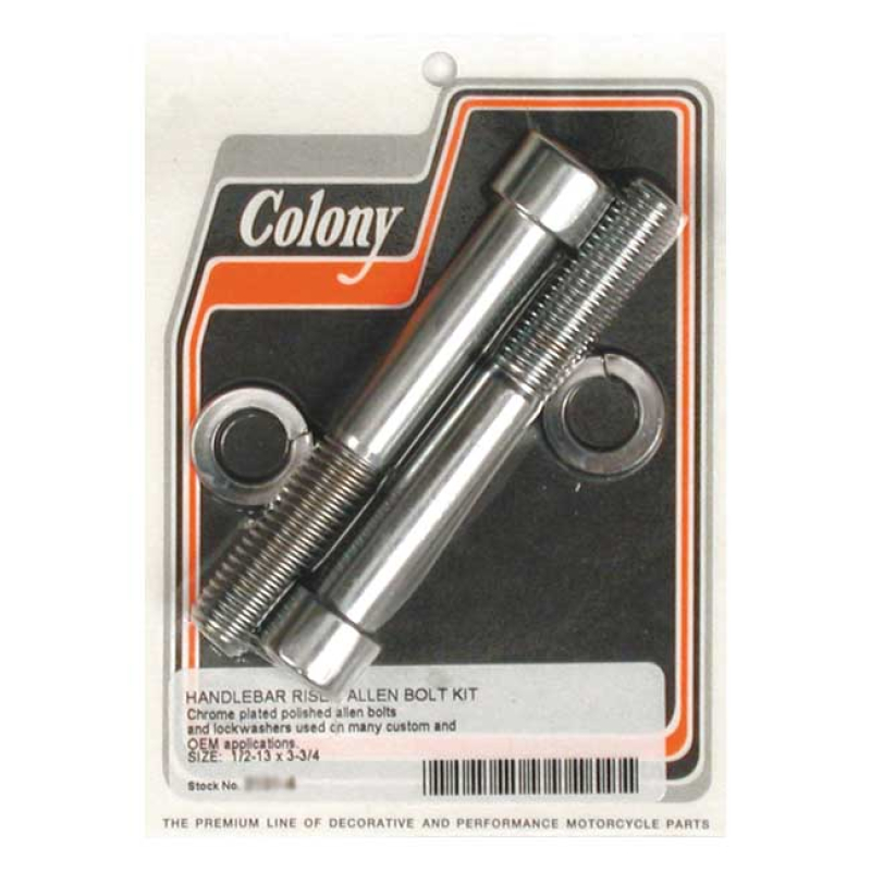 COLONY RISER BOLT SET CHROME ALLEN, 1/2-13 X 3 3/4" 989799