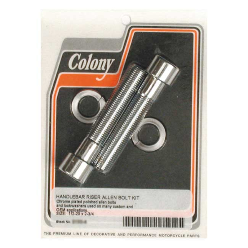 COLONY RISER BOLT SET CHROME ALLEN, 1/2-20 X 2 3/4" 989805