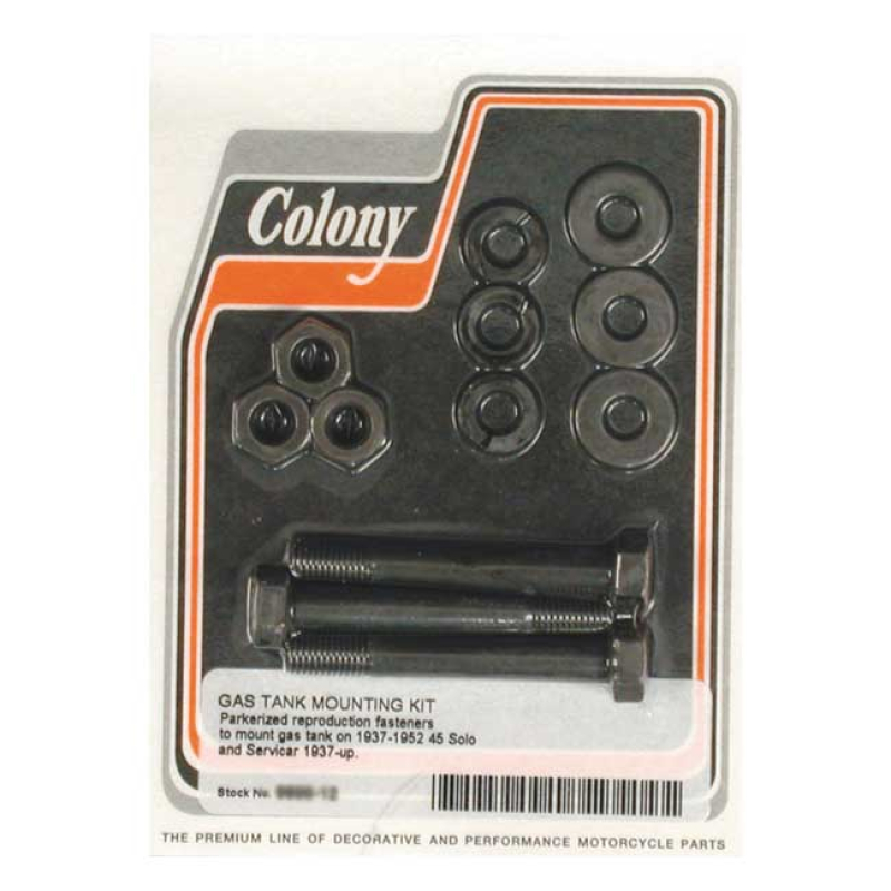COLONY, OIL TANK MOUNT KIT. BLACK PARKERIZED REPRODUCTION OF THE ORIGI 989839