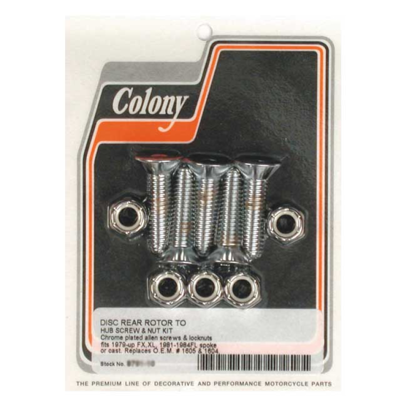 COLONY BRAKE ROTOR BOLT KIT 989928