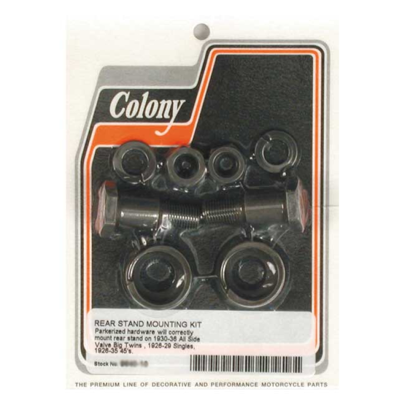 COLONY, REAR STAND MOUNT KIT. BLACK BLACK PARKERIZED FINISH.  ACCURATE 989966