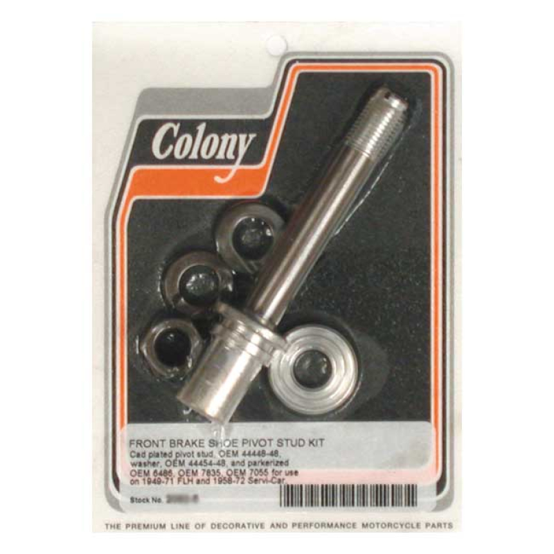 COLONY BRAKE PIVOT STUD DRUM BRAKE ZINC PLATED, FRONT 989980